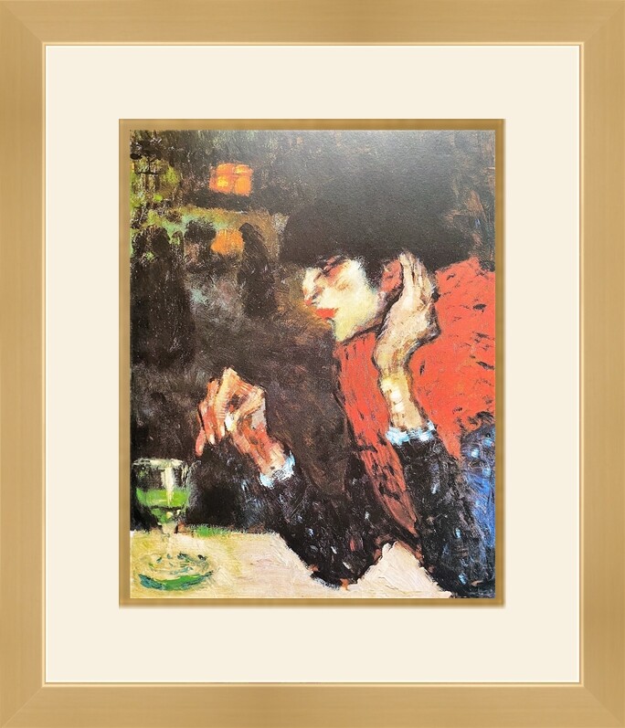 Pablo Picasso -The Absinth Drinker Custom Gallery Framed Print-image