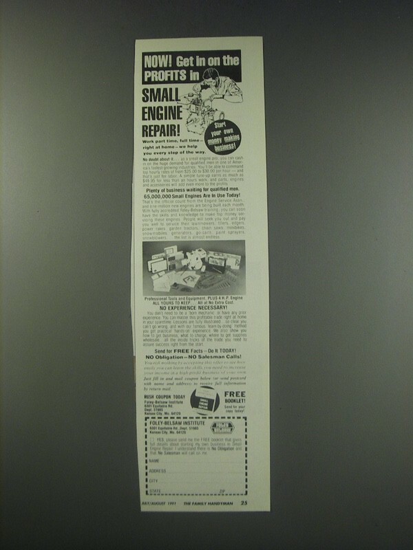 1991 Foley-Belsaw Institute Ad - Now! Get in on the profits