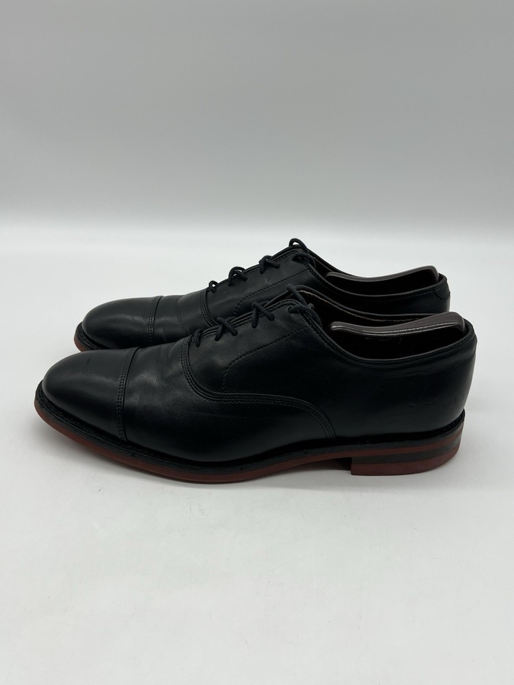 Allen Edmonds Park Avenue Men 9.5E Black Leather Rubber Sole Cap toe Dress Shoes
