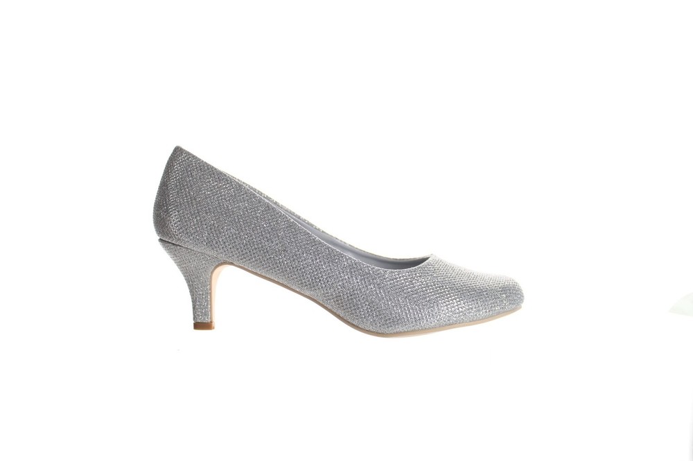 Vepose Women's Silver Heeled Pumps Size 8.5 Comfortable Dress Shoes