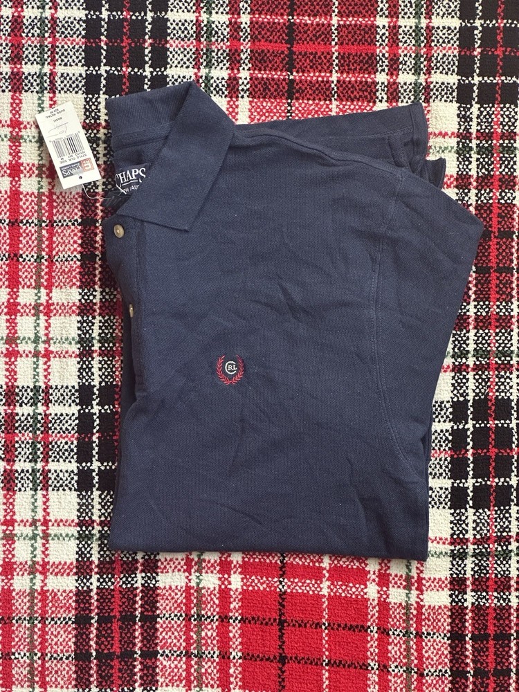Chaps Ralph Lauren Vintage. Men's Polo Shirt Color Navy Blue Size Medium NWT