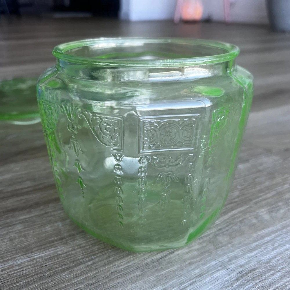 uranium glass 3 piece lot