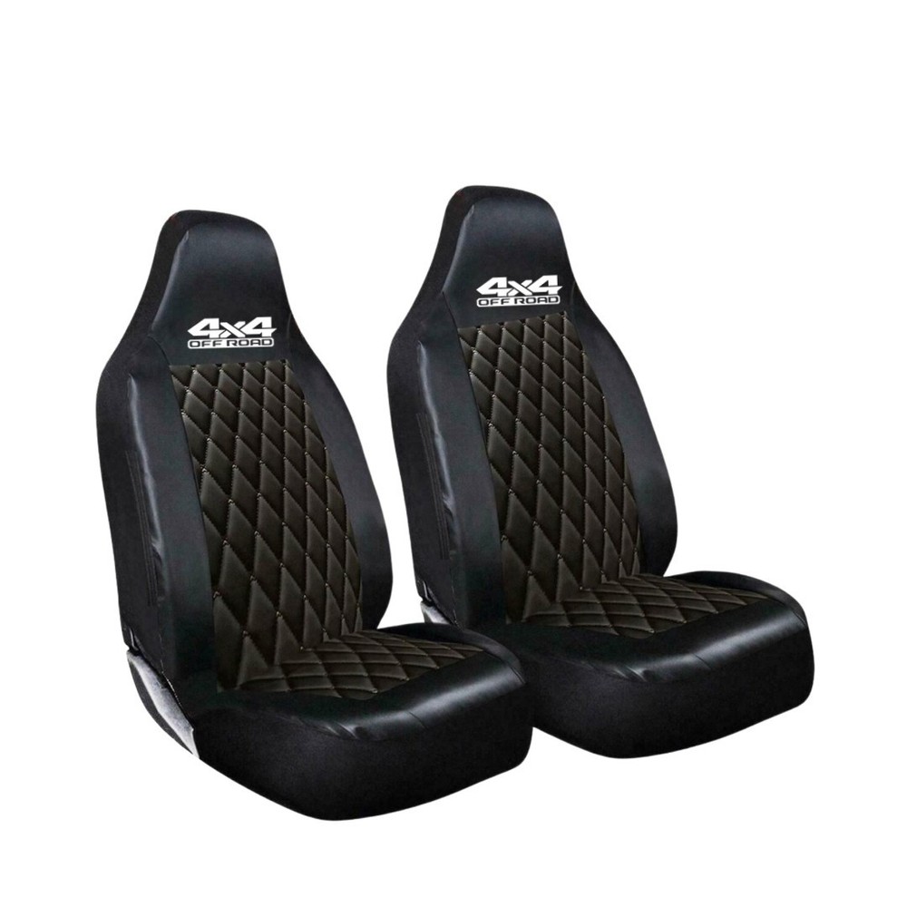 FOR JEEP GRAND CHEROKEE - PREMIUM + WATERPROOF QUILTED LEATHER FRONT SEAT COVERS