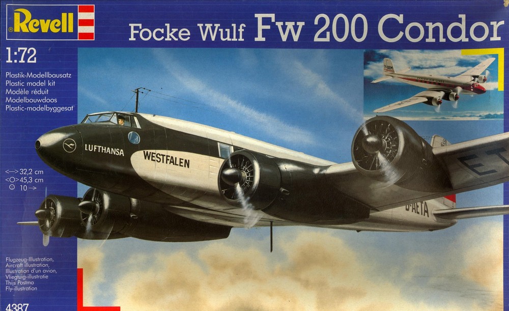 1/72 Revell Models FOCKE WULF Fw-200 CONDOR Airliner *MINT*