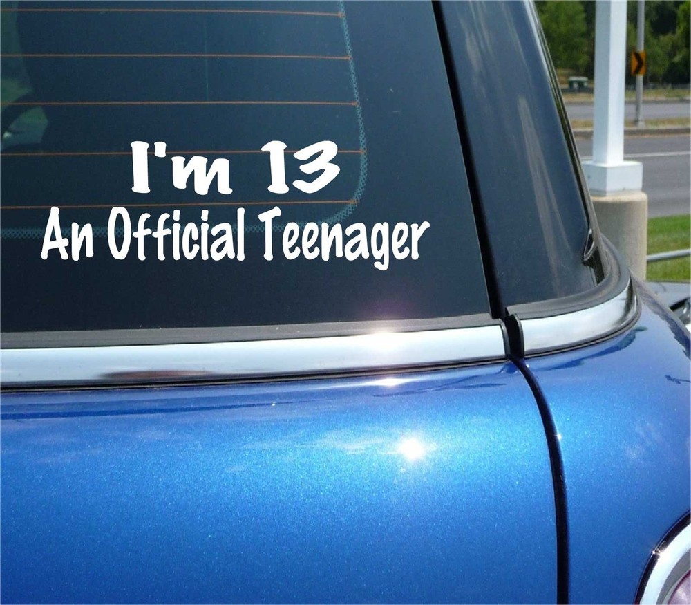 Official I'm 13 Teenager Birthday Decal Sticker for Car Wall Decor