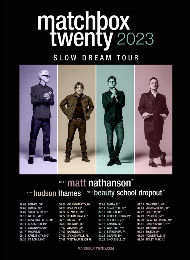 Vintage Matchbox Twenty Slow Dream 2023 Tour Poster fan gift