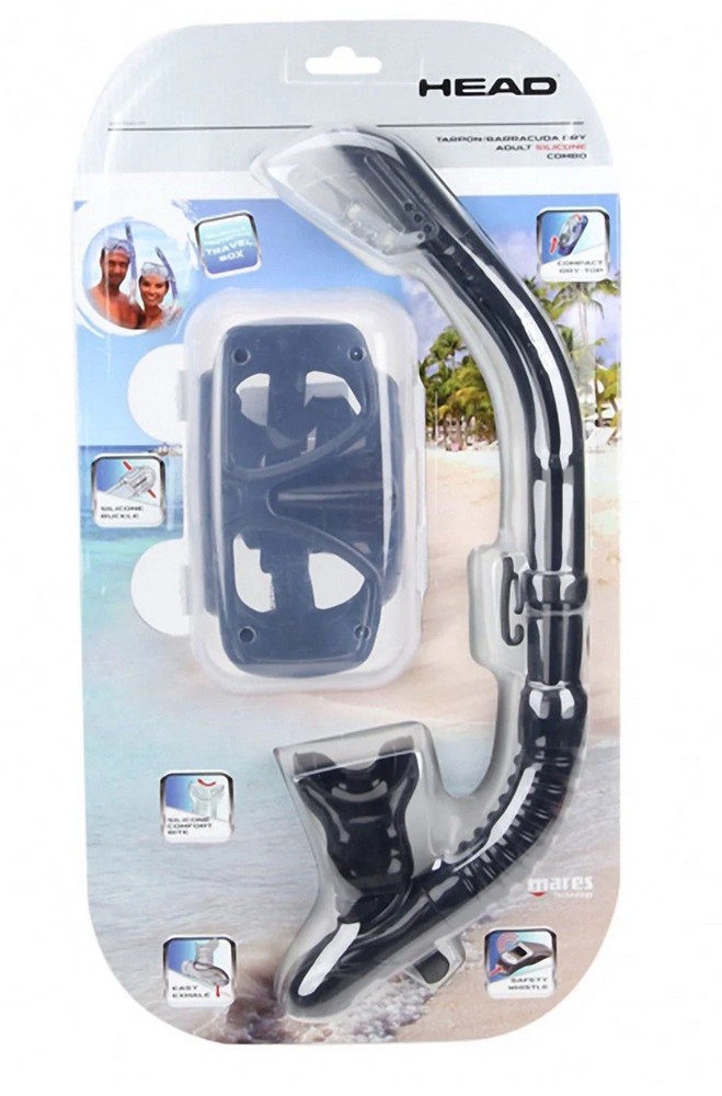Mares Marlin Snorkel Mask Combo with Purge or Dry Top for Adults