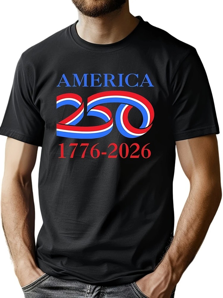 USA 250th Birthday T Shirt 1776 2026 Patriotic Independence July 4th Tee