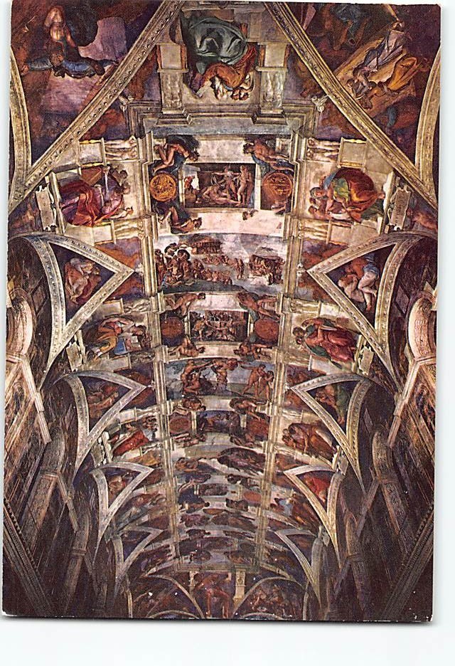 Postcard The vault of the Chapel The Sistine Chapel Vatican City Vatican City
