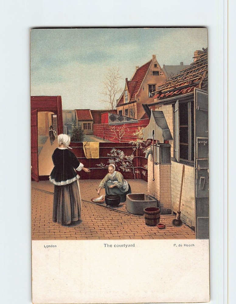 Postcard The Courtyard London Painting by Pieter de Hooch