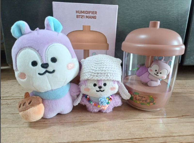 BT21 MANG LED Humidifier Mood Light Hope in Love USB Portable KPOP Official