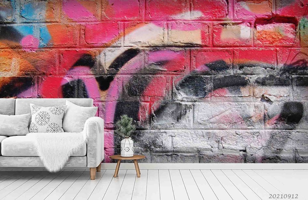 3D Abstract Street Color Graffiti Wall Murals Wallpaper Murals Wall Sticker 16-image