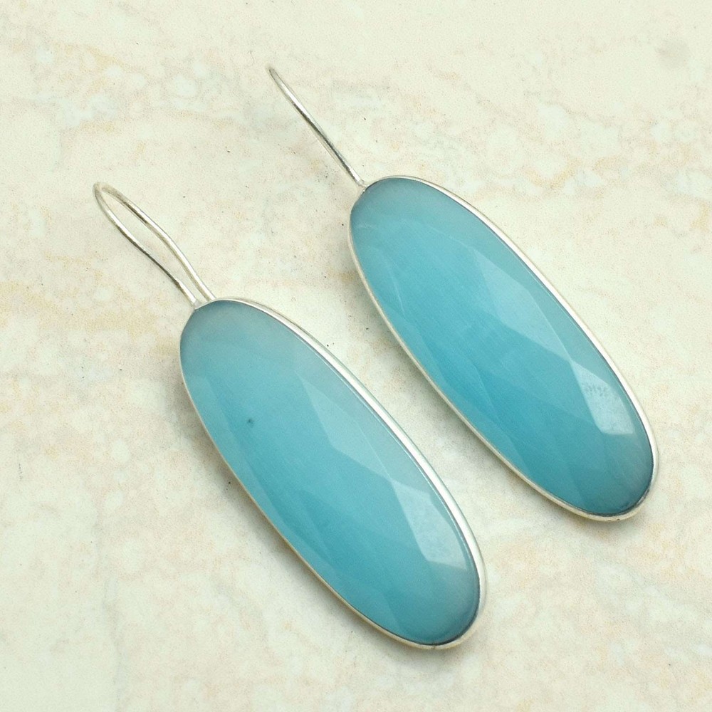 Cat Eye Handmade Drop Dangle Earrings Jewelry New Year Gift 2.2