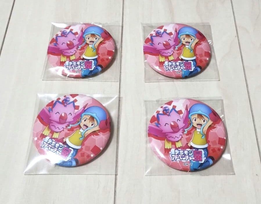 Digimon Adventure Exhibition Sora Takenouchi Biyomon Can Badge Set of 4
