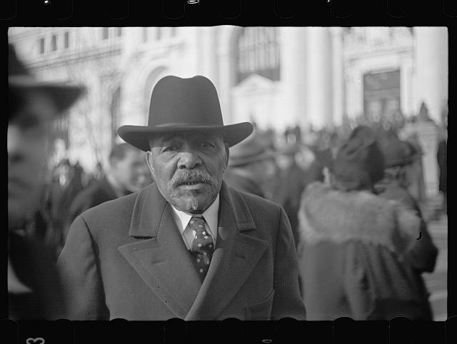 Photo:Washington DC 1937 Black Man Spectator at Fire Portrait Hat