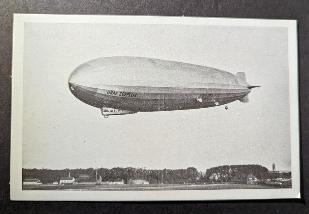 Mint Germany Graf Zeppelin Airship LZ 127 Postcard RPPC Aviation