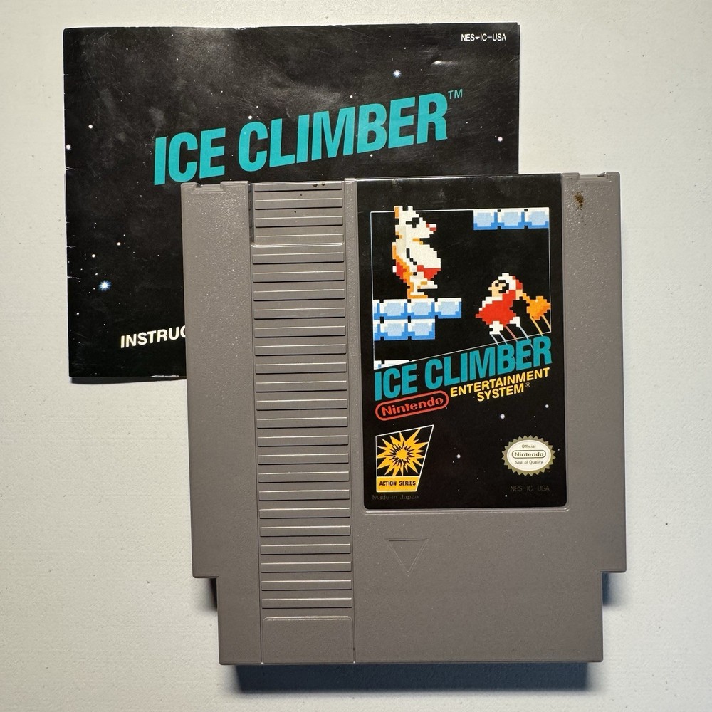 Ice Climber Nintendo NES 1985 Authentic Game Cartridge With Manual & Case Tested