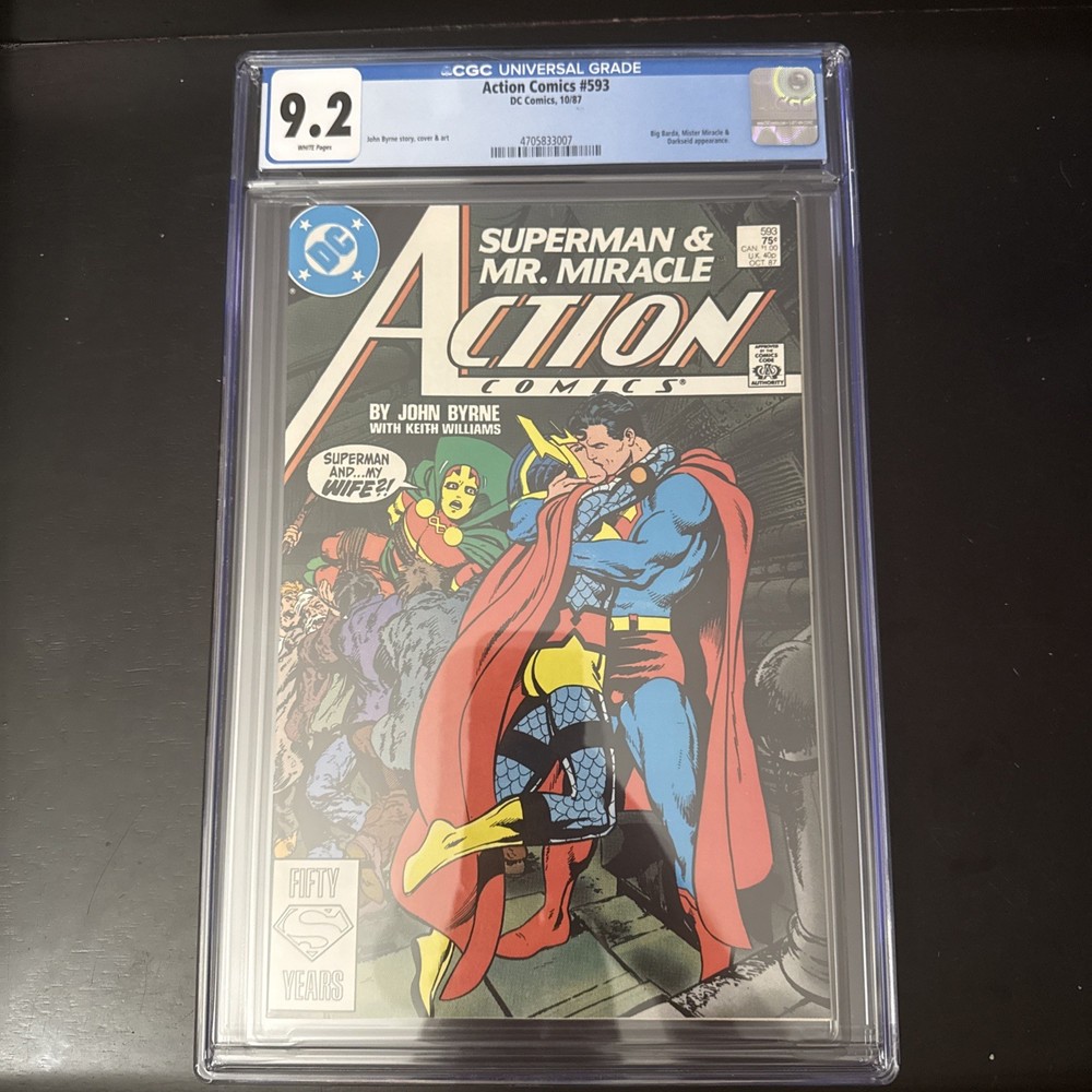 Action Comics #593 1987 DC Comics Controversial Big Barda Story CGC 9.2 Key Pics