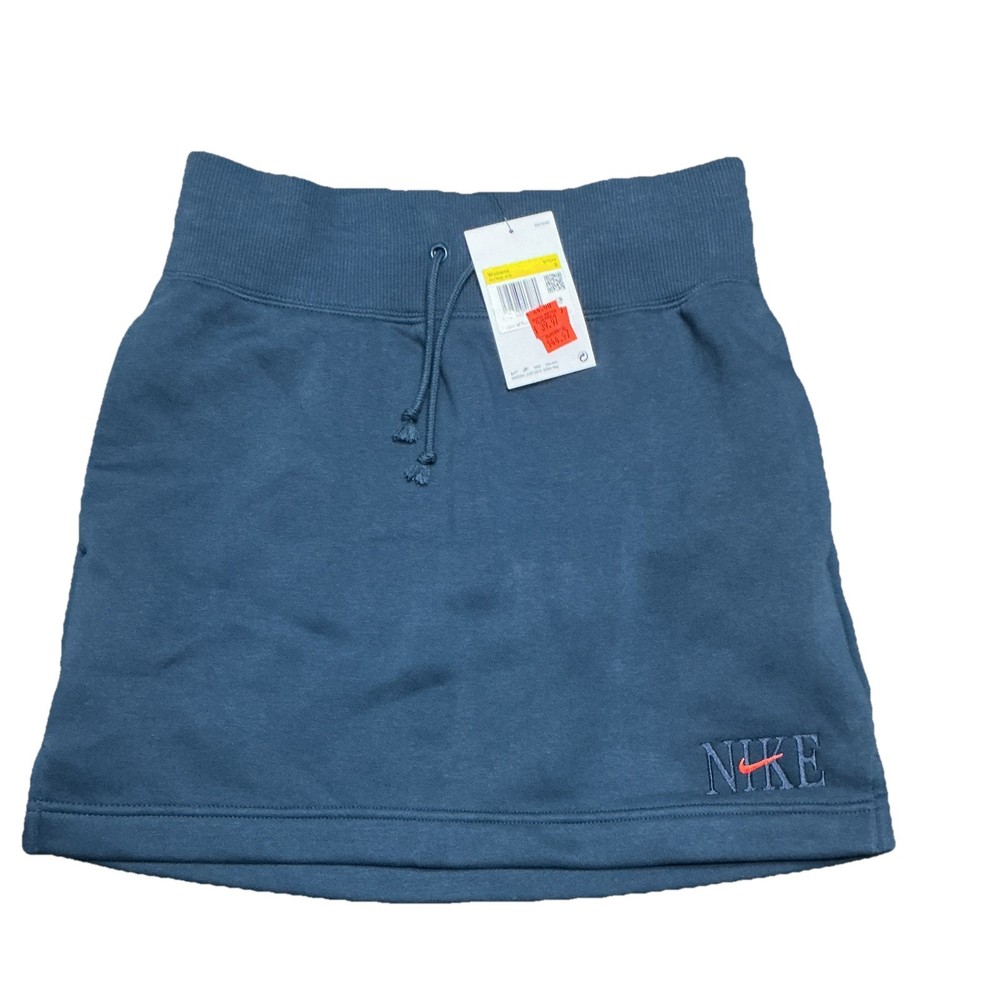 Nike Women's Blue Athletic Skirt Drawstring Elastic Waist Short Size S