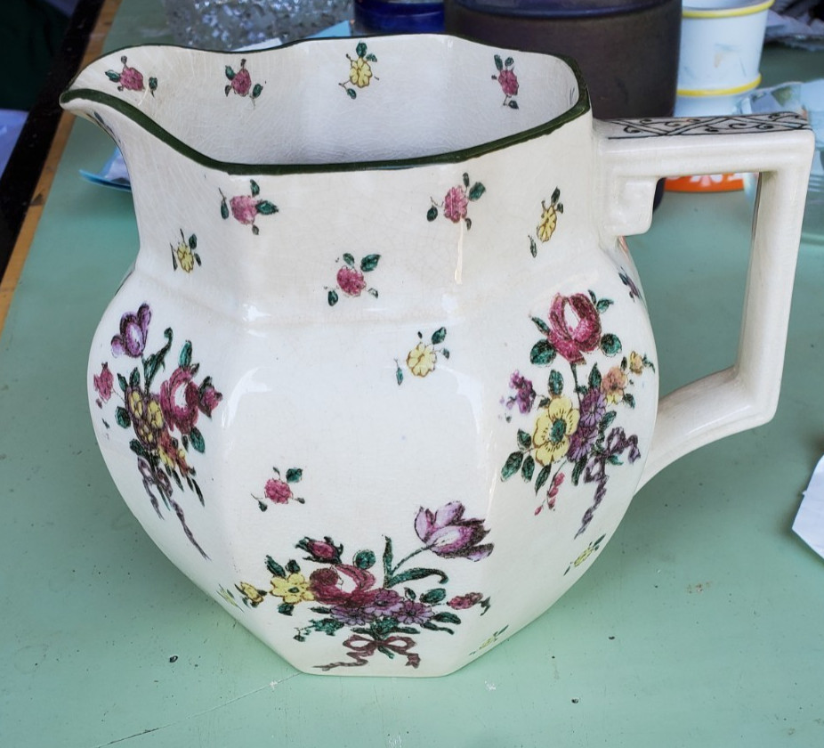 Royal Doulton Creamer-Small Pitcher-Old Leeds Spray-Rough Spots