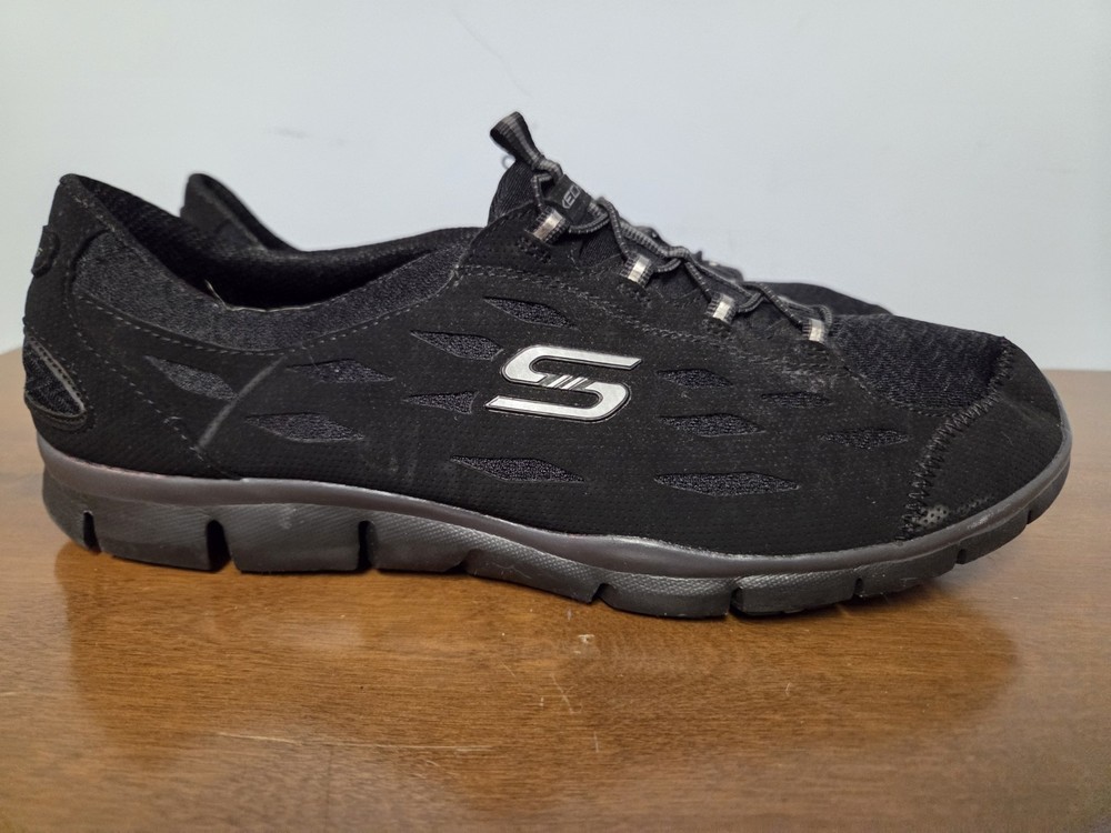 Skechers Women's 11 Black Full Circle Black Air Cooled Sneskers