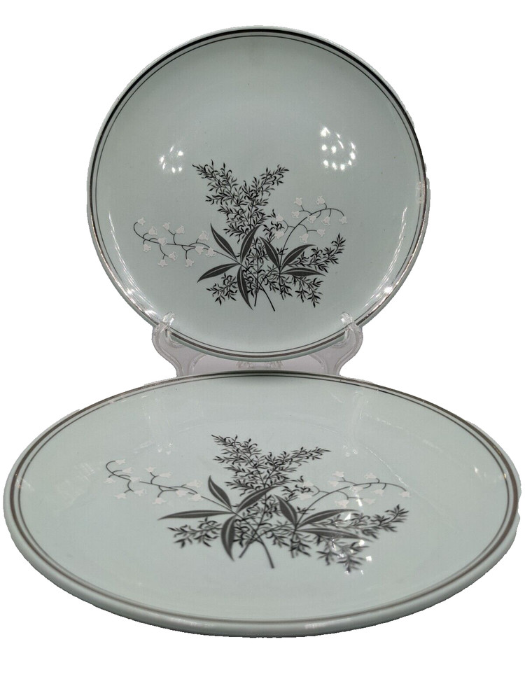 2 Empcraft-Princess Salad Plates Lady Empire Lily of the Valley Permacal 7.5