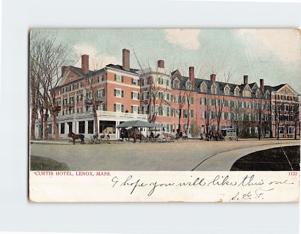Postcard Curtis Hotel Lenox Massachusetts USA