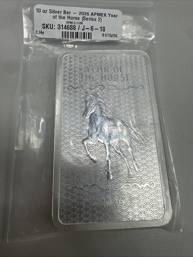 10 oz Silver Bar - 2026 APMEX Year of the Horse (Series 2) Mint Condition