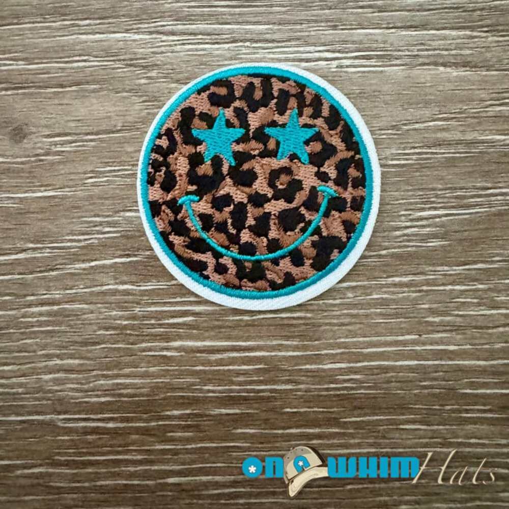Leopard Smiley Iron-On Patch