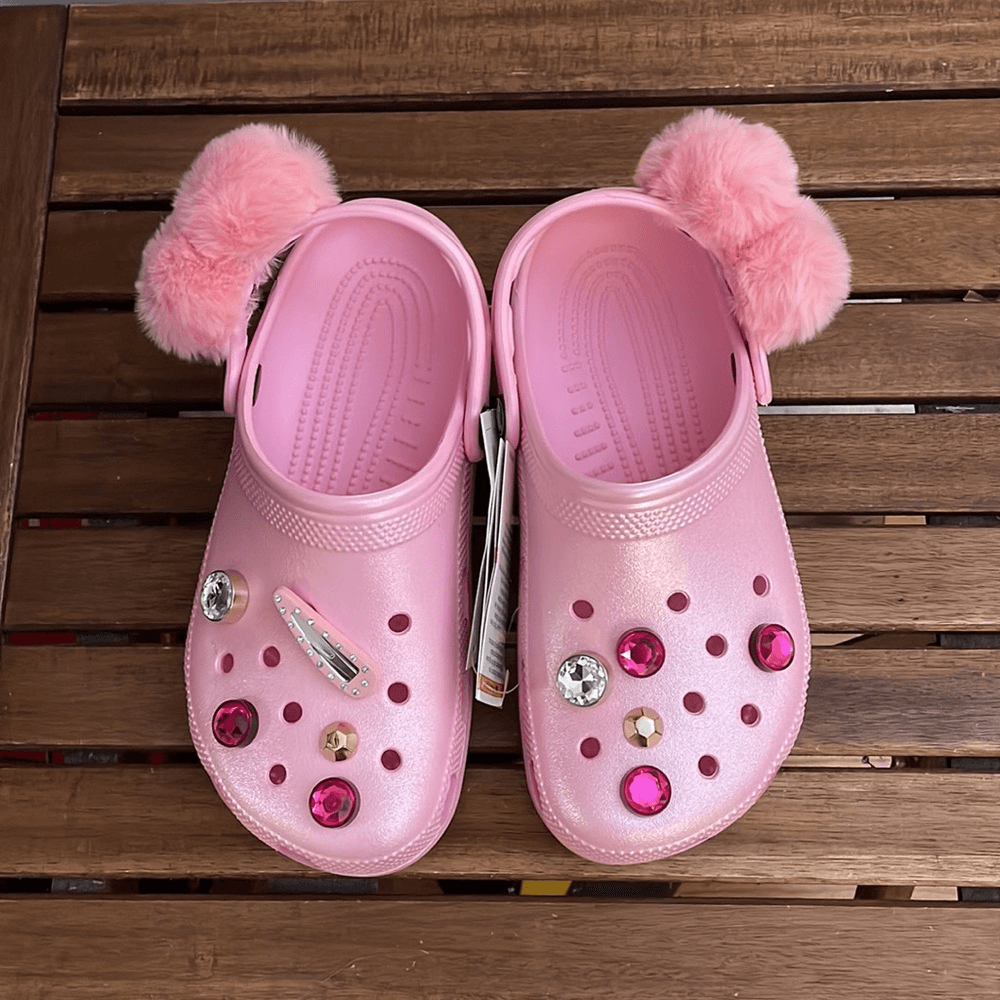 Crocs Classic Glitzy Clog Flamingo Women Size 6 Men Size 4