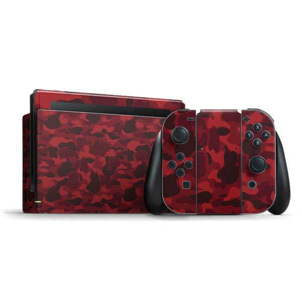Camouflage Nintendo Switch Bundle Skin - Red Street Camo