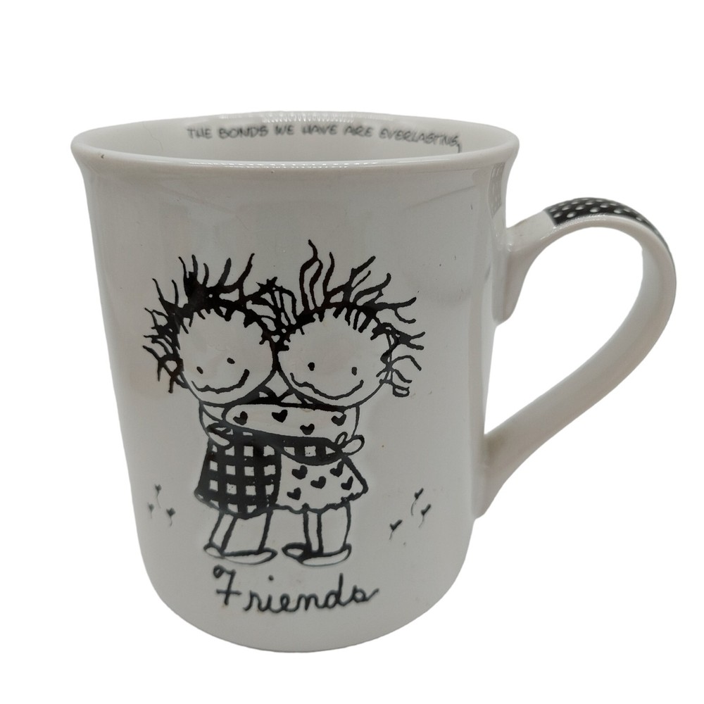 Children Of The Inner Light Friends by Marci Ceramic Coffee Mug Cup Black White
