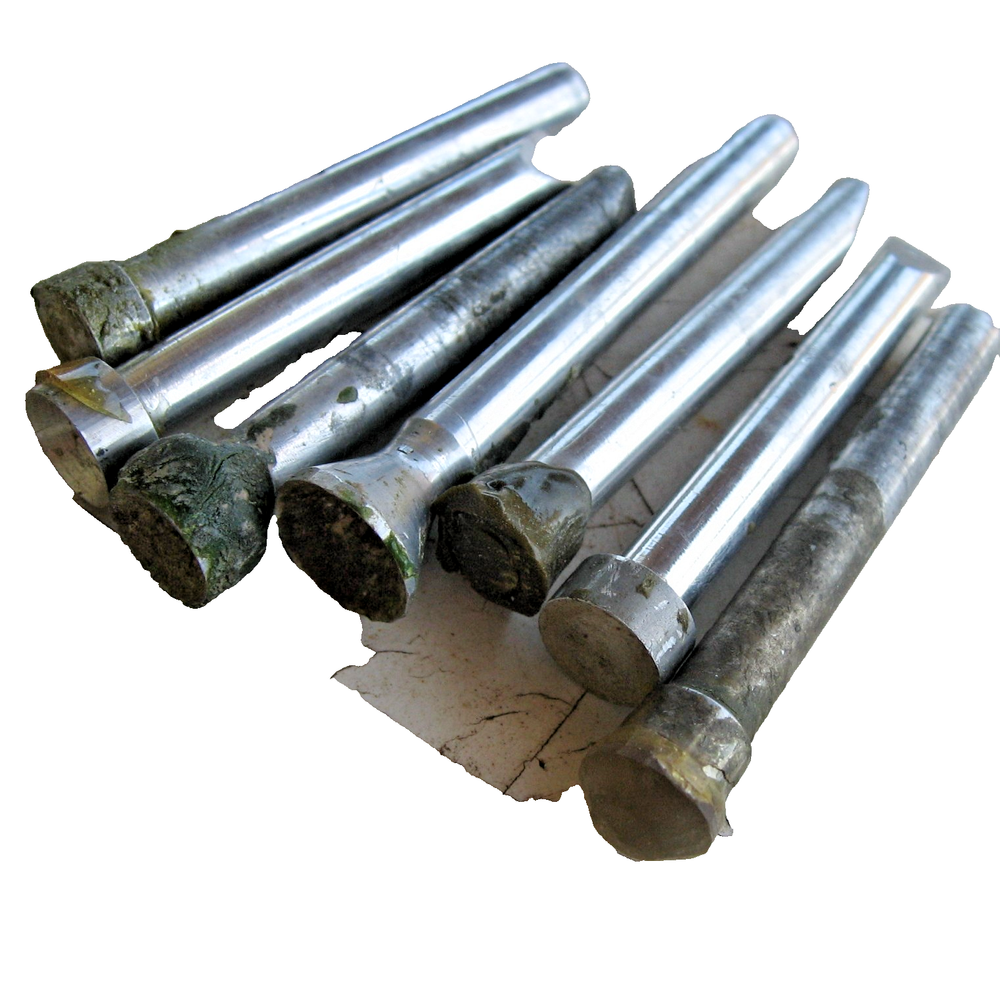 7 ALUMINUM DOPS FOR FACETING, 1/4