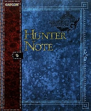 Monster Hunter 3G Hunter Note Capcom Game Guide Book book form JP