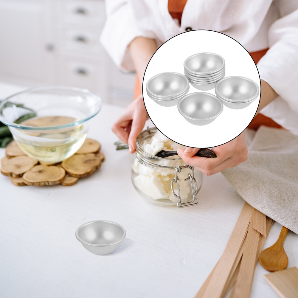 12 Pcs Aluminum Mold Semi-spherical Office Sphere Molds for Resin