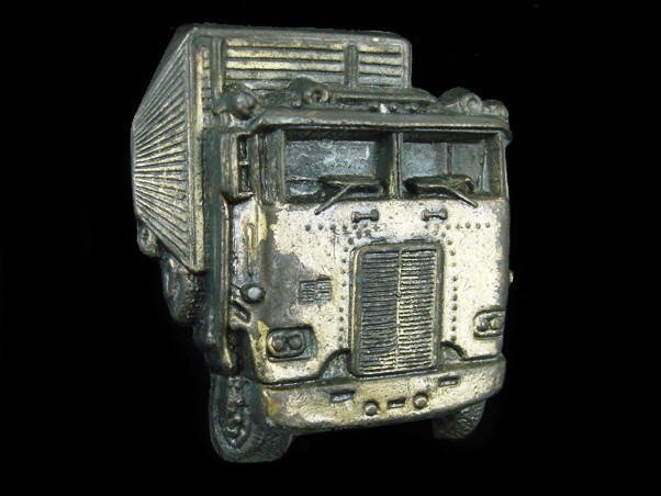 SF05110 VINTAGE 1970s CUT-OUT **18 WHEEL SEMI-TRUCK** BRASSTONE BELT BUCKLE