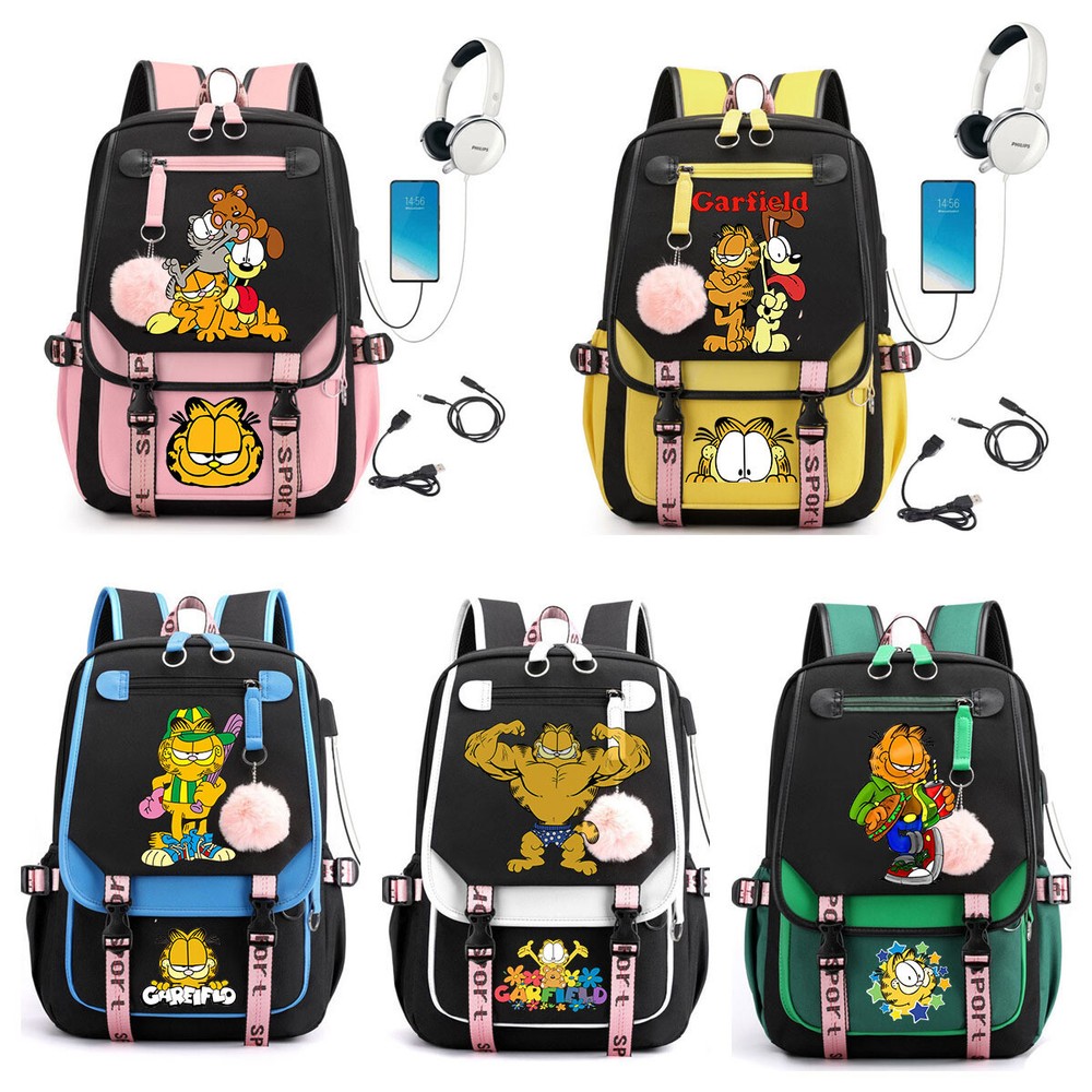 Girls Boys Cartoon Backpack Large Capacity Travel Laptop Bag Student School Bags