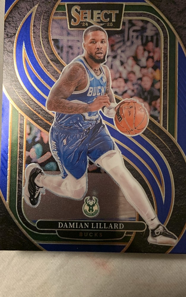 2024-25 Panini Select - Premier Level Damian Lillard #145 Blue Prizm