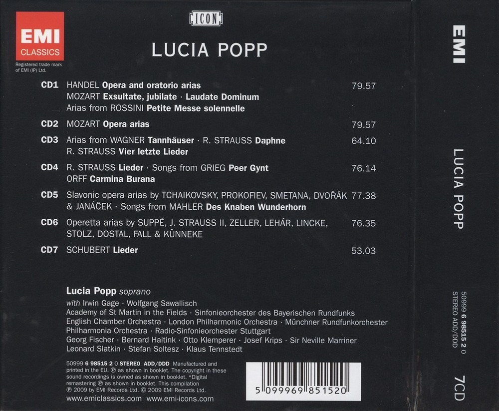 Lucia Popp Queen of Night Maiden of Light New CD