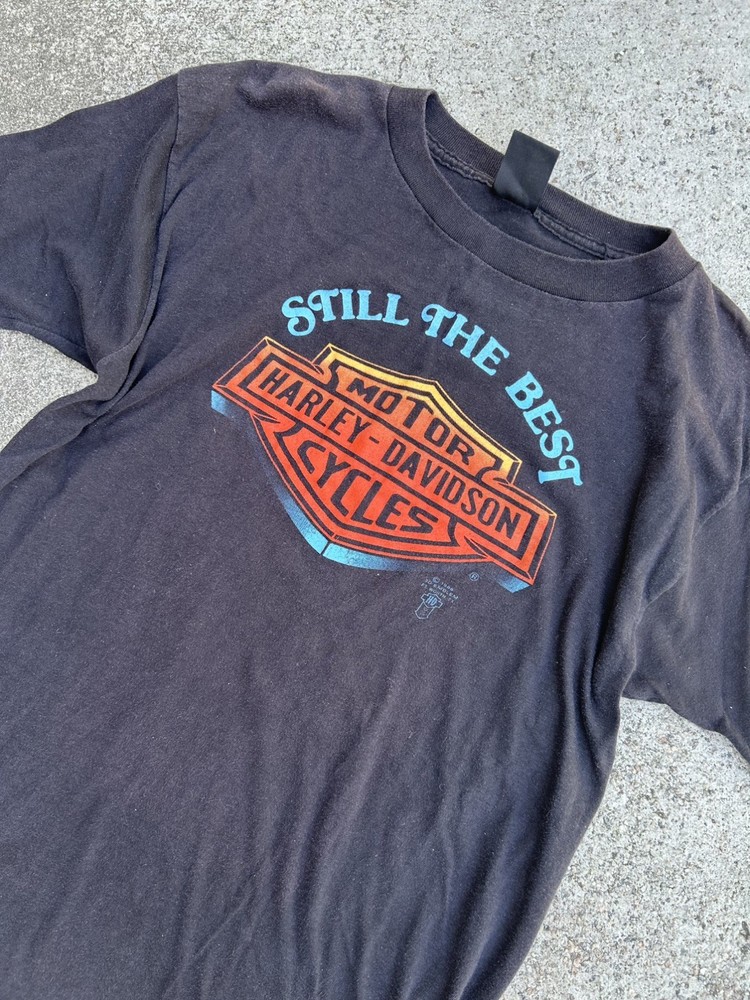 Vtg 1986 Harley Davidson 3D Emblem NOS Still The Best Mens XL Shirt Cycle Center