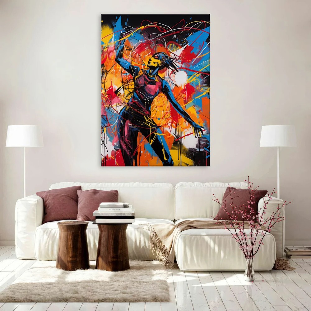 Abstract Graffiti Modern Neo Painting Wall Art Canvas Unframed Print Art-image