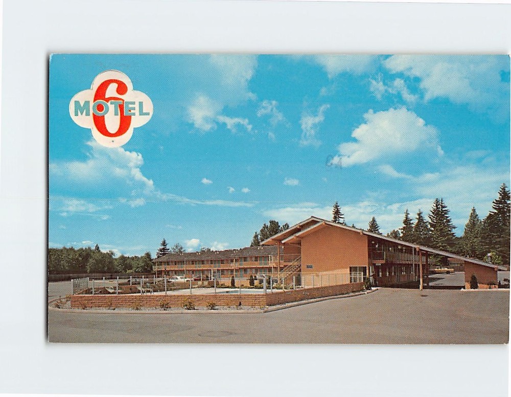 Postcard Motel 6 of Everett Washington USA