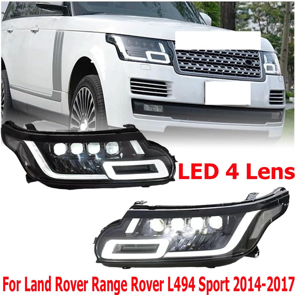 2Pcs L+R LED Headlight Assembly For Land Rover Range Rover Sport L494 2014-2017