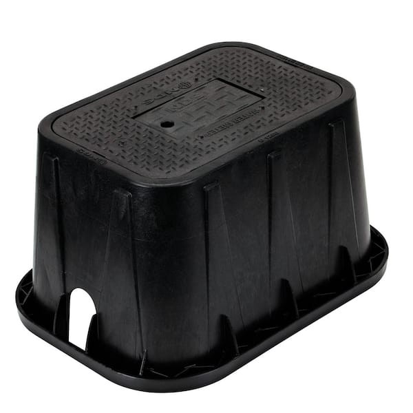 14x19 Inch Black Rectangular Standard Meter Box with Drop-in Cover