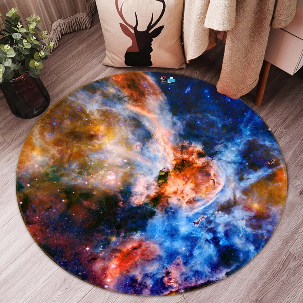 3D Starry Sky Blue NAO10512 Game Rug Mat Elegant Photo Carpet Mat Fay