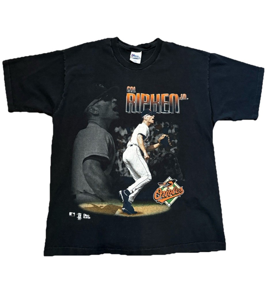Pro Player 90s Vintage Cal Ripken Jr Orioles T-Shirt Mens XL Regular Black Good
