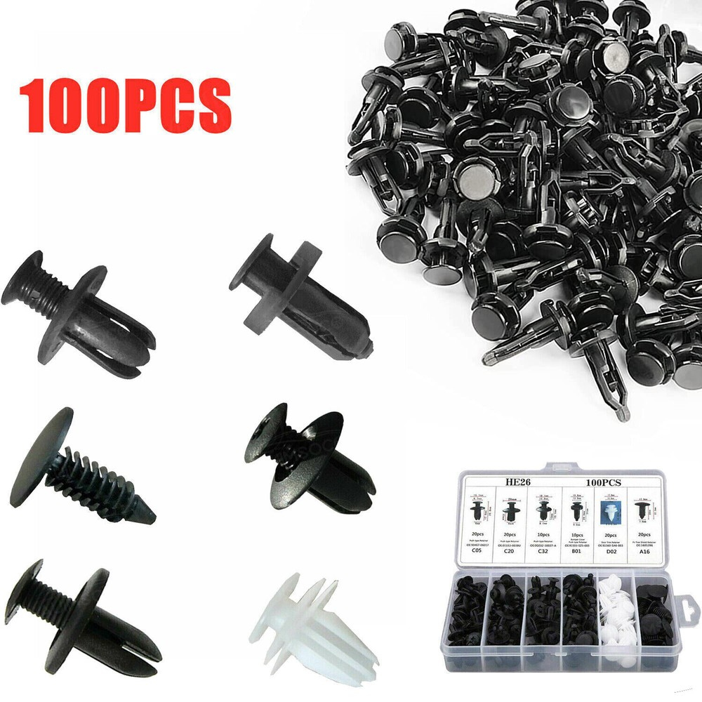 Retainer Clips Body Bumper Rivet Retainer Trim molding Push Pin Clip Assortments