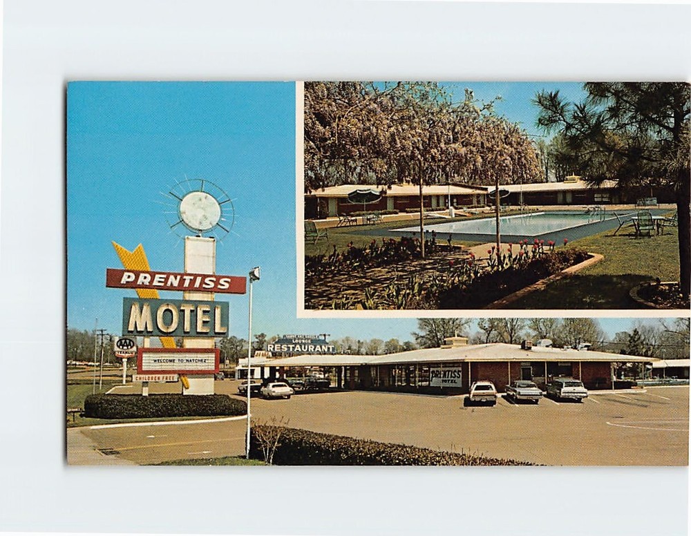Postcard Prentiss Motel Natchez Mississippi USA