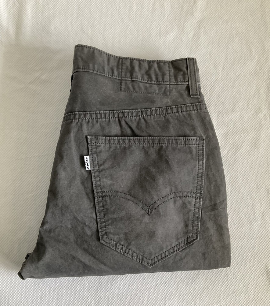 Levis White Label 33x28.5 Gray Pants Regular Straight Khaki Chino Jeans Cotton