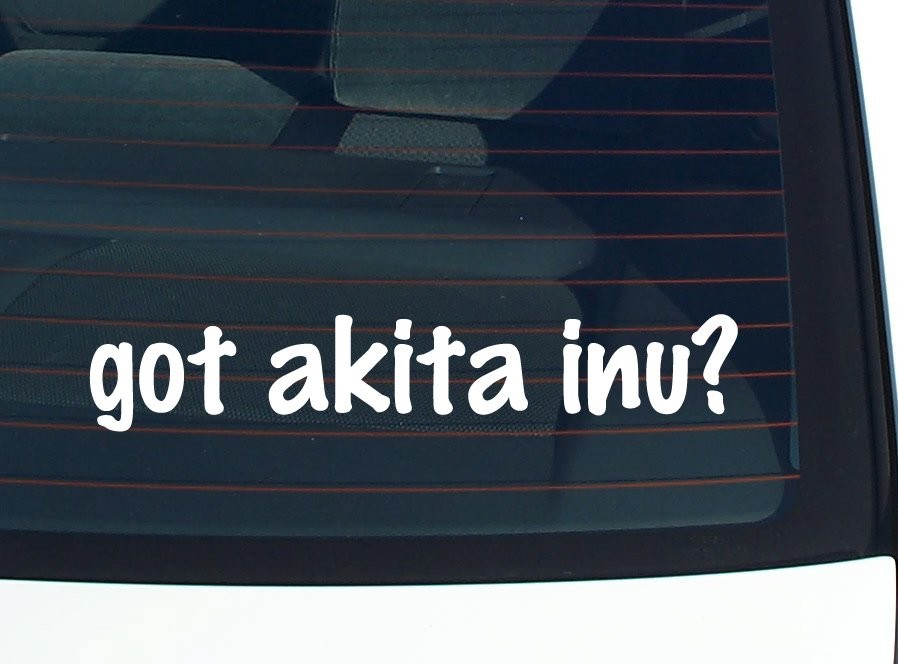 Akita Inu Dog Lover Car Decal Bumper Sticker Vinyl Joke Window Art